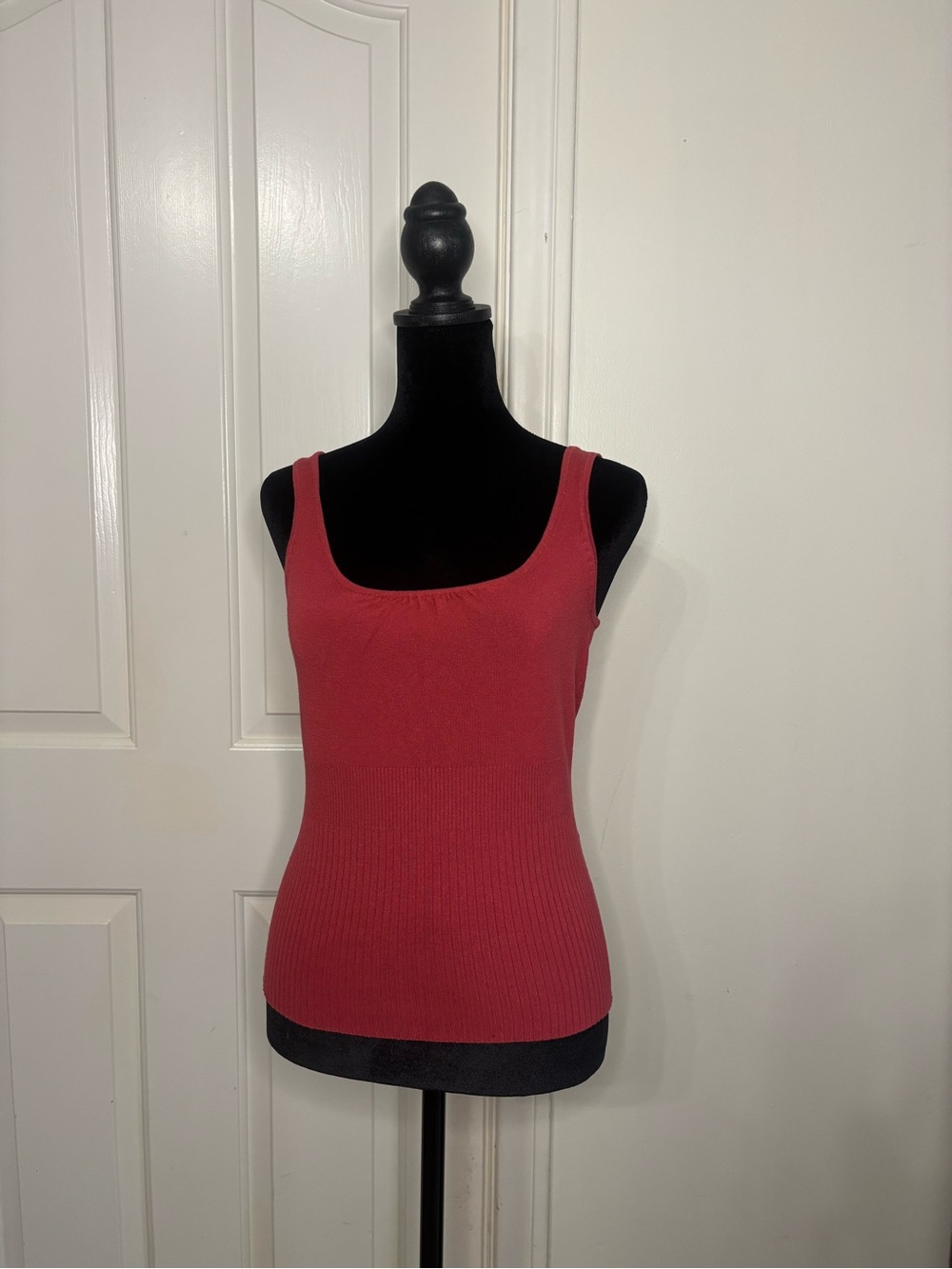 Mossimo Supply Co. Red Ribbed Scoop Neck Tank